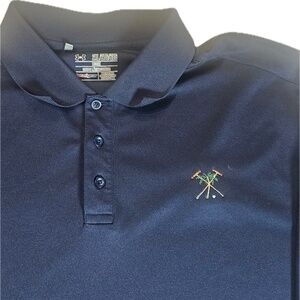 Under Armour Polo Shirt Mens 2XL HeatGear Loose Golf Performance Embroidered‎